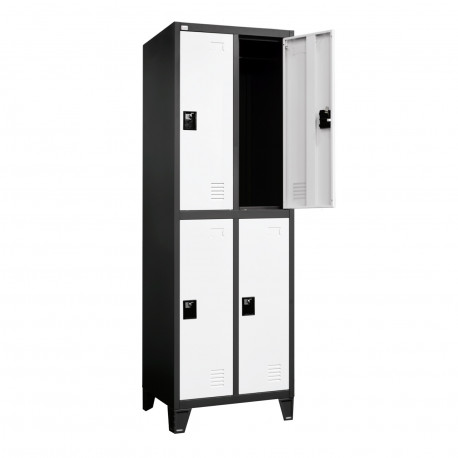 LOCKER ARMABLE 2 CUERPOS 4 MEDIAS PUERTAS GO-A4MP-BC