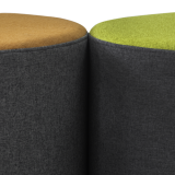 POUF ASTRA CON ASIENTO VERDE Y BASE GRAFITO