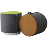 POUF ASTRA CON ASIENTO VERDE Y BASE GRAFITO